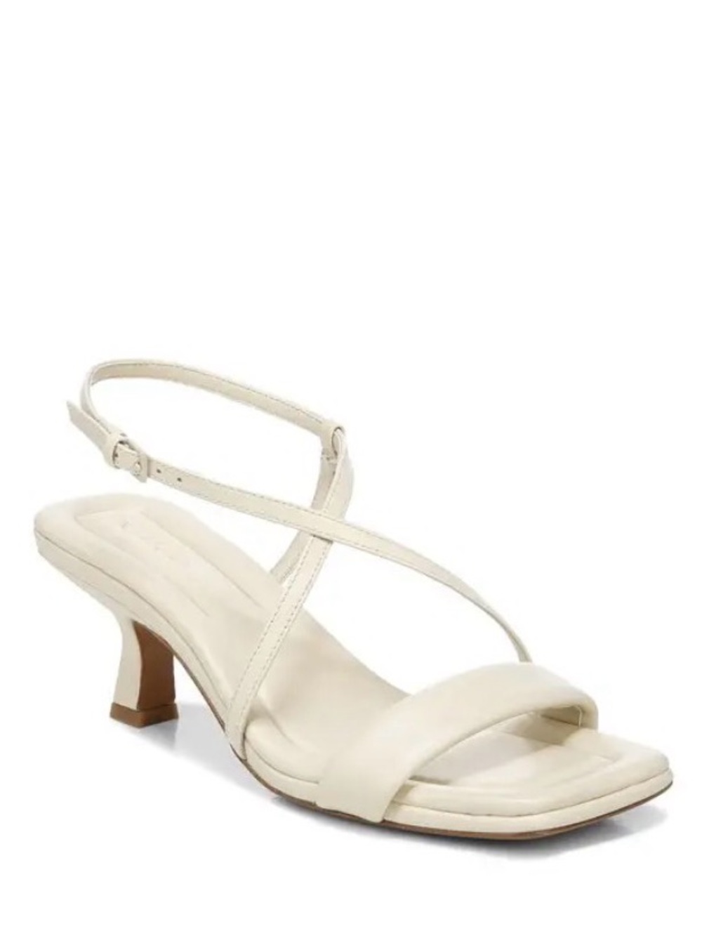 Vince Cottin Leather White Strappy Square-Toe Sandals